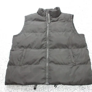 Automet Puffer Vest Women L Black Sleeveless Cropped Outerwear Warm Lightweight - Picture 1 of 8