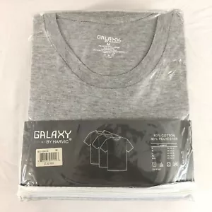Galaxy by Harvic Mens Undershirt T Shirts 3 Pack Heathered Gray Size M - Picture 1 of 3