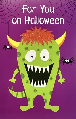 Linda Tarjeta HALLOWEEN, Monster Go Scare Up Some Fun de Bella Greetings + Sobre Foto 1 de 4