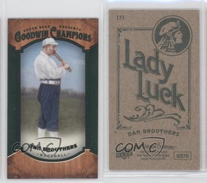 2014 Upper Deck Goodwin Champions Mini Green Lady Luck Back Dan Brouthers HOF