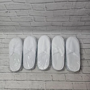Echoapple 5 pares de zapatillas de spa de lujo punta cerrada huéspedes hotel viajes Reino Unido 7,5-10 - Imagen 1 de 5