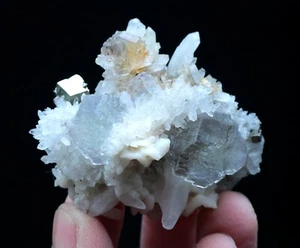 Muestra mineral de dolomita cristal fluorita púrpura verde natural 78,6 g/shangbao - Imagen 1 de 9
