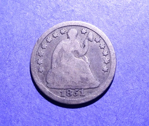 1851 Liberty Seated Half Dime  Good Cover