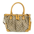 Gucci Sukey 247902 Women's Leather,GG Canvas Handbag,Shoulder Bag Beige BF562622