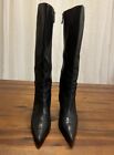 Gucci Vintage Black Leather Knee High Boots Women’s 8.5 US 39.5 EU