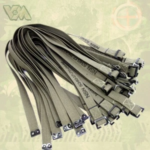2 4 6 8 10 ST ORIGINAL BW ARMEE PACKRIEMEN OLIV SPANNGURT SCHNELLVERSCHLUSS NATO - Picture 1 of 3