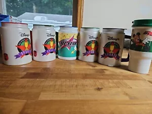 6 WALT DISNEY WORLD Vintage All-Star Resort Sports COKE TRAVEL MUGS Collectible - Picture 1 of 13