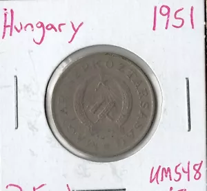 Moneda Hungría 2 Forint 1951 KM548 - Imagen 1 de 2