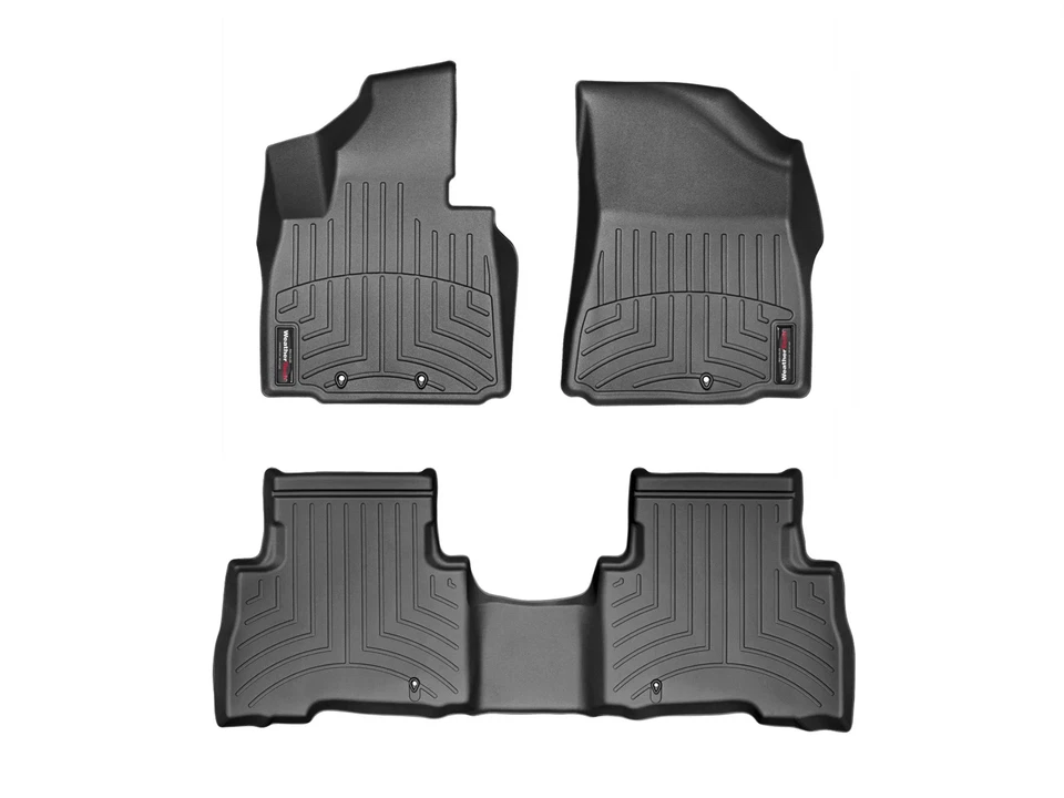 Forro de piso WeatherTech para Kia Sorento 2014-2015 - 1ª y 2ª fila, negro Foto 1 de 4