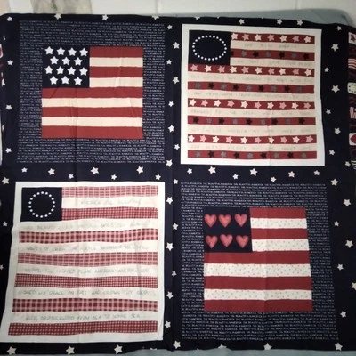 Painéis de travesseiros de tecido patriótico God Bless America lindos tecidos tradições vintage - Imagem 1 de 4