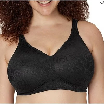 Playtex 18 Hour Ultimate Lift Support Wirefree Bra Black Full Coverage 36D #4745 - Image 1 of 4