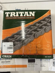 Tritan 06B-2 X 10Ft Double Riveted Chain, Double Strand,10 Ft, 9.525x5.72mm - Bild 1 von 3