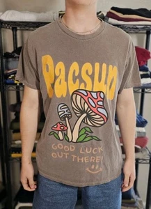 Pac Sun Mushroom Graphic T-Shirt Unisex Aesthetic Streetwear Y2K Size M - Picture 1 of 7