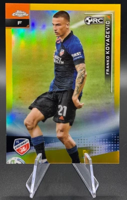 2021 Franko Kovacevic RC /50 Topps Chrome Gold REFRACTOR Rookie #162 Cincinnati - Image 1 of 2
