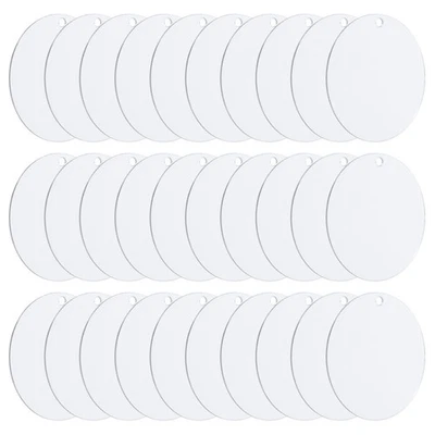 30pcs 2" Dia. Acrylic Circles Round Clear Plastic Sheet Ornament Disk Blank Foto 1 de 4