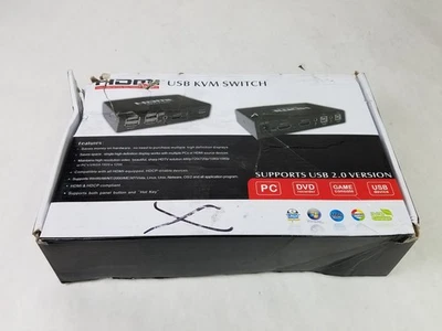 RF-Link HUK-1020 2-Port HDMI USB KVM Switch with Cables - Image 1 of 3