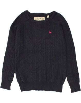 JACK WILLS Womens Boat Neck Jumper Sweater UK 6 XS Navy Blue Wool CK28 - Image 1 of 3