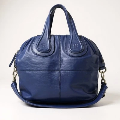 Bolso de mano Givenchy de cuero Nightingale azul brillante con bolsa para el polvo Foto 1 de 4