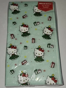 Hello Kitty 32  Light Green Paper Napkins Guest Towels Christmas Holiday NEW - Picture 1 of 9