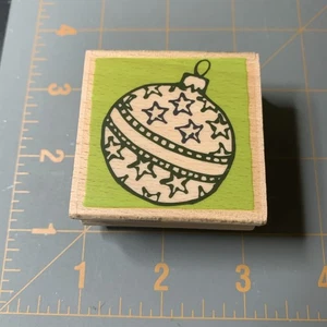 VAP! Scrap Wood Rubber Stamp- Christmas Ornament - Picture 1 of 6