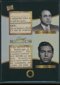 2025 Piezas del Pasado Villanos AL CAPONE & LUCKY LUCIANO Doble Reliquia Mafia Jefe - Imagen 1 de 2