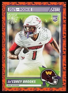 2025 SCORE A TREAT FOOTBALL JACOREY BROOKS #61 CARD COMMANDERS RC PUMPKIN - Picture 1 of 2