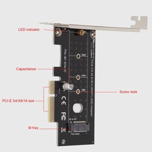 X4 NVME M.2 To PCIE3.0 X4 Adapter Fast Speed Fast Heat Dissipation M.2 NVME NEW - Afbeelding 1 van 12