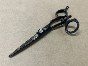Washi Black Daisy Swivel 5.5" Shear Refurbished Great Condition - Picture 1 of 4