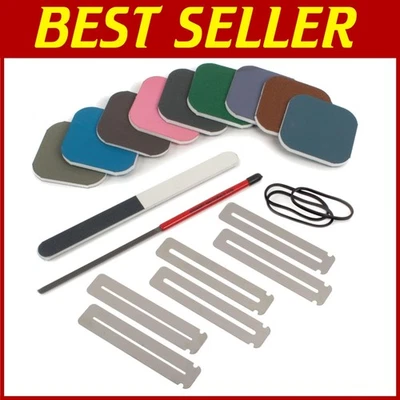 Complete Guitar Fret Care Set with Stainless Steel Guards & Polishing Pads - Image 1 of 4