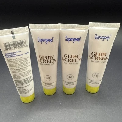 SUPERGOOP Glow Screen SPF 40 Golden Hour 0.34 oz X 4 = 1.36 oz TOTAL Exp 11/2026 - Image 1 of 4