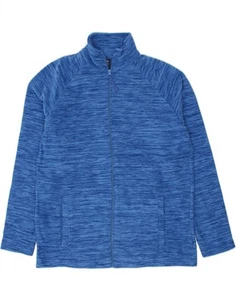 MOUNTAIN WAREHOUSE Mens Fleece Jacket UK 38 Medium Blue Flecked Polyester AK03 - Picture 1 of 3