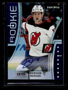 Dawson Mercer 2021 UD Synergy Rookie /99 Auto #125 New Jersey Devils - Picture 1 of 2