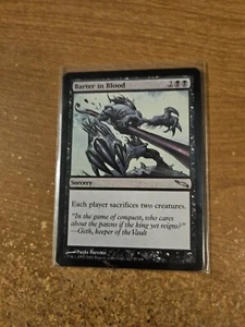 MAGIC THE GATHERING MIRRODIN UNCOMMON TAUSCHHANDEL IM BLUT LEICHT BESPIELT - Bild 1 von 2