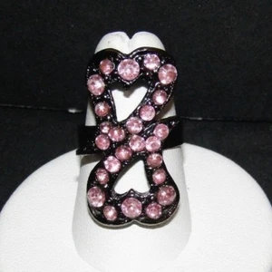 Anillo de arco de cristal rosa, ajustable (50) - Imagen 1 de 5