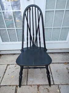 Antique Chittenden & Eastman Windsor Chair Rare Narrow Taper Bow Back - Picture 1 of 15