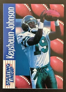 1997 SLU Kenner Starting Lineup Card KEYSHAWN JOHNSON Jets - Picture 1 of 2