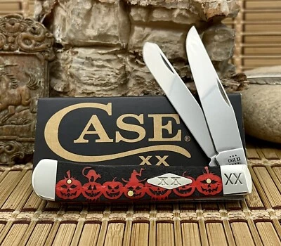Case XX USA Red Bone Halloween Spooky Art Limited  1/500 Trapper Pocket Knife - Image 1 of 4