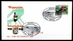 75 Jahre Schwebebahn in Wuppertal. FDC(2a). Bonn. BRD 1976 - Bild 1 von 1