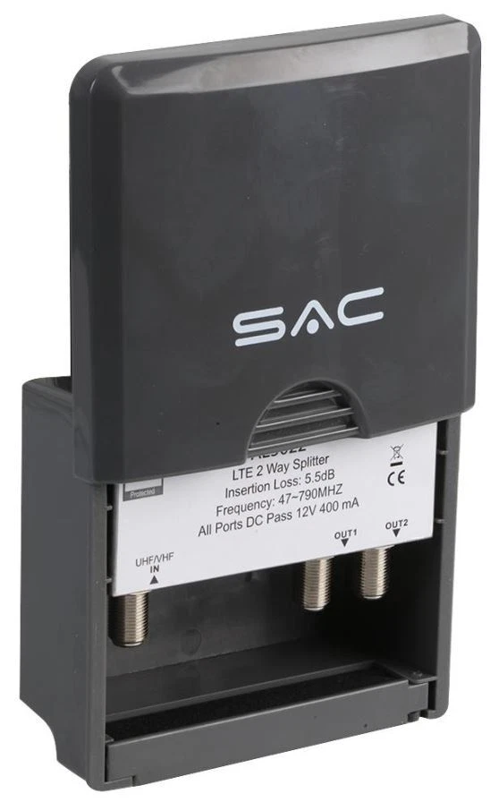 SAC - 2-Way LTE Masthead/Outdoor Splitter DC Pass - Image 1 of 1
