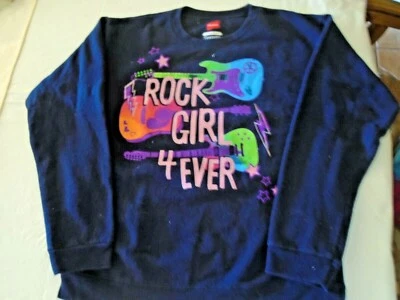 HANES Girls Sweatshirt XL Blue - Image 1 of 4