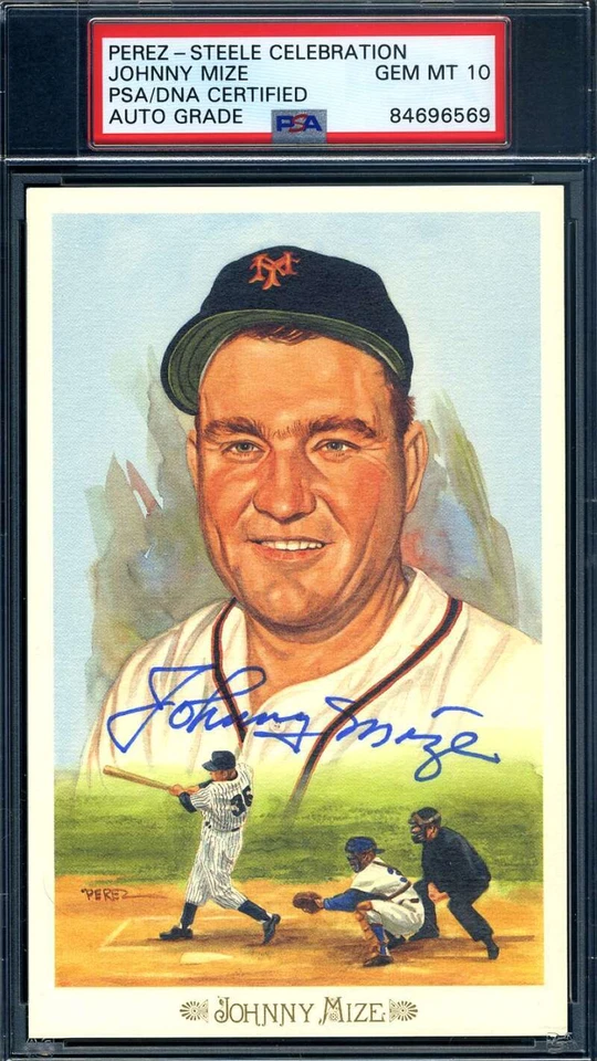 Johnny Mize Gem Mint 10 PSA DNA Signed Perez Steele Celebration Autograph - Image 1 of 1