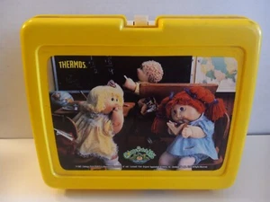 Vintage 1985 Cabbage Patch Kinder Kunststoff Brotdose gelb OHNE Thermoskanne - Bild 1 von 6