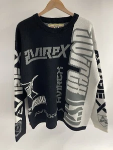 Vintage Avirex Sports USA Pullover Schwarz Weiß & Grau 2xl Schöner Zustand - Bild 1 von 5
