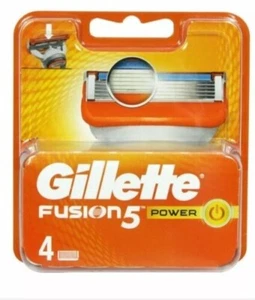 Gillette Fusion 5 Power Blades 4 Pack Micro Skin Guard - New + FREE P&P