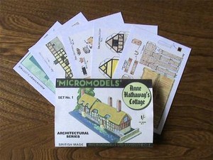 Micromodels ANNE HATHAWAY'S COTTAGE SET No.1 PROTOTYPE card model kit