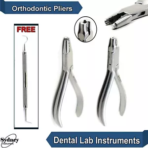 Dental Archwire Forming Tooth Braces V-Stop Bend Pliers & Endodontic Scaler Lab - Picture 1 of 5