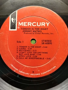 Johnny Mathis-Tender is the Night from '64 "F" COND for serious collectors only! - Picture 1 of 4