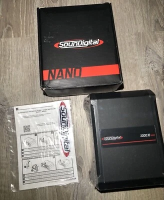 Amplifier Soundigital SD 3000.1D Nano - 1 Channel - 3000 Watts - 2 Ohms