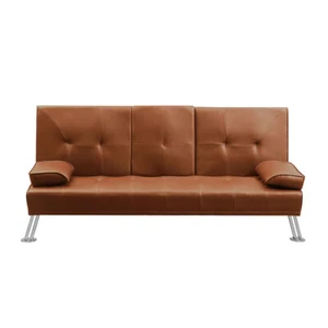 Levede Sofa Bed Adjustable Recliner Brown - Picture 1 of 12
