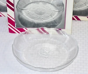 Arcoroc Fleur 6 Piatti Zuppa/Insalata Vetro Temperato Trasparente Scatola Originale-Francia NUOVI - Foto 1 di 3